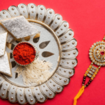 Layer Pearl Rakhi With Kaju Katli